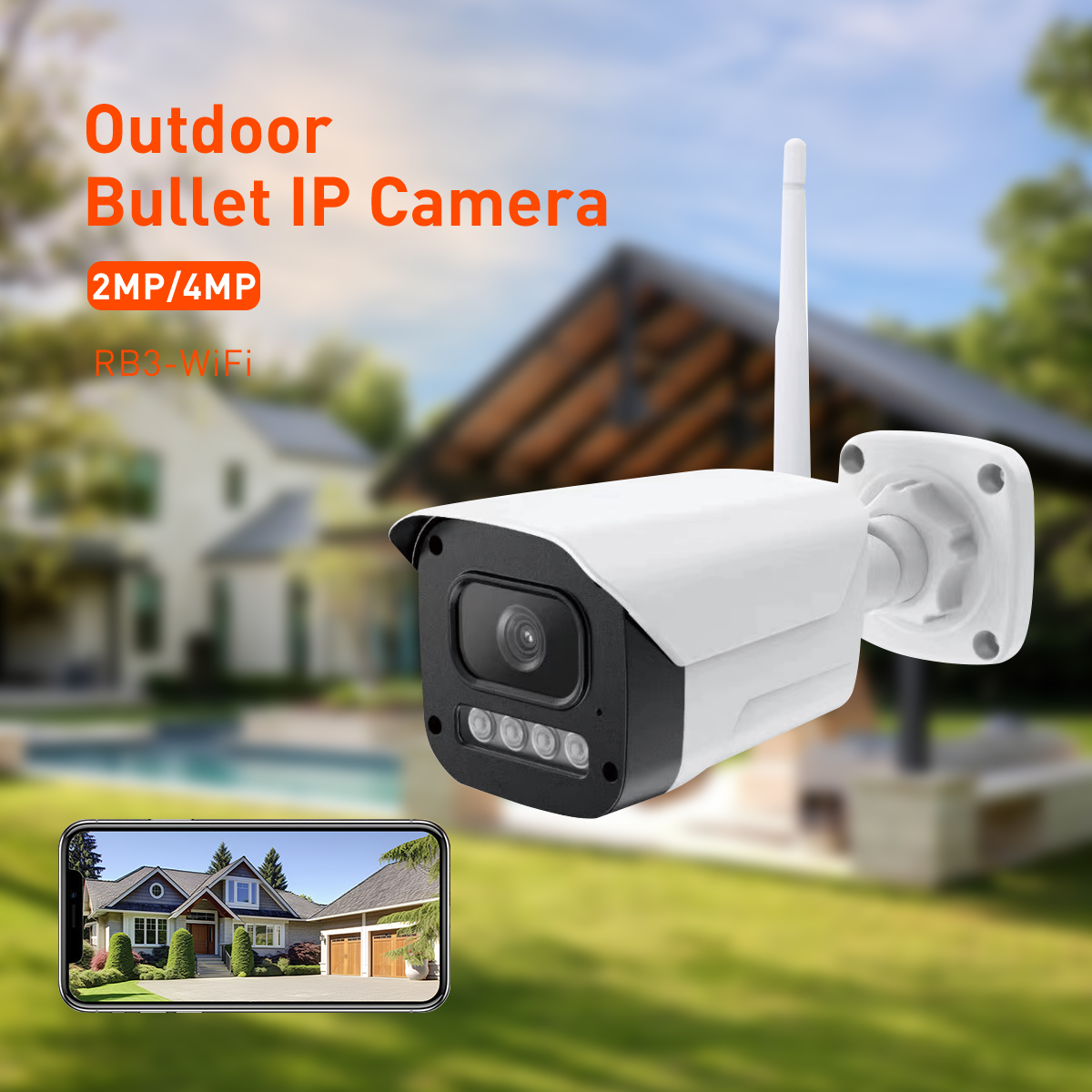 Tuya RB3 WiFi 2MP Outdoor Waterproof Bullet IPC factory