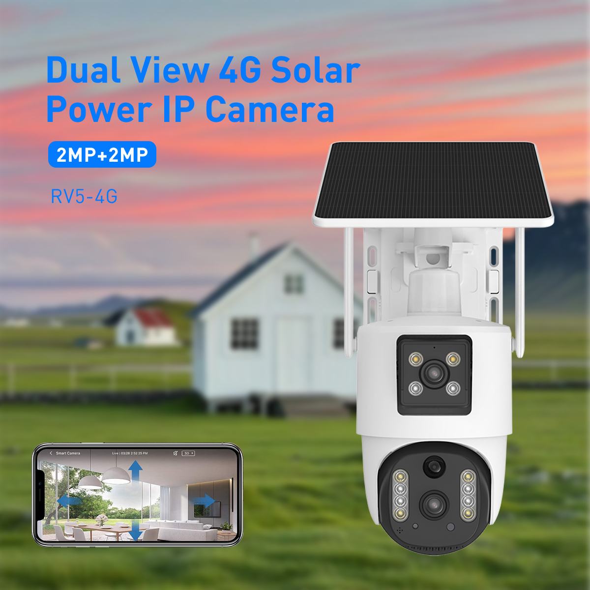V380 RV5 4G Solar 2MP Waterproof Outdoor IPC details