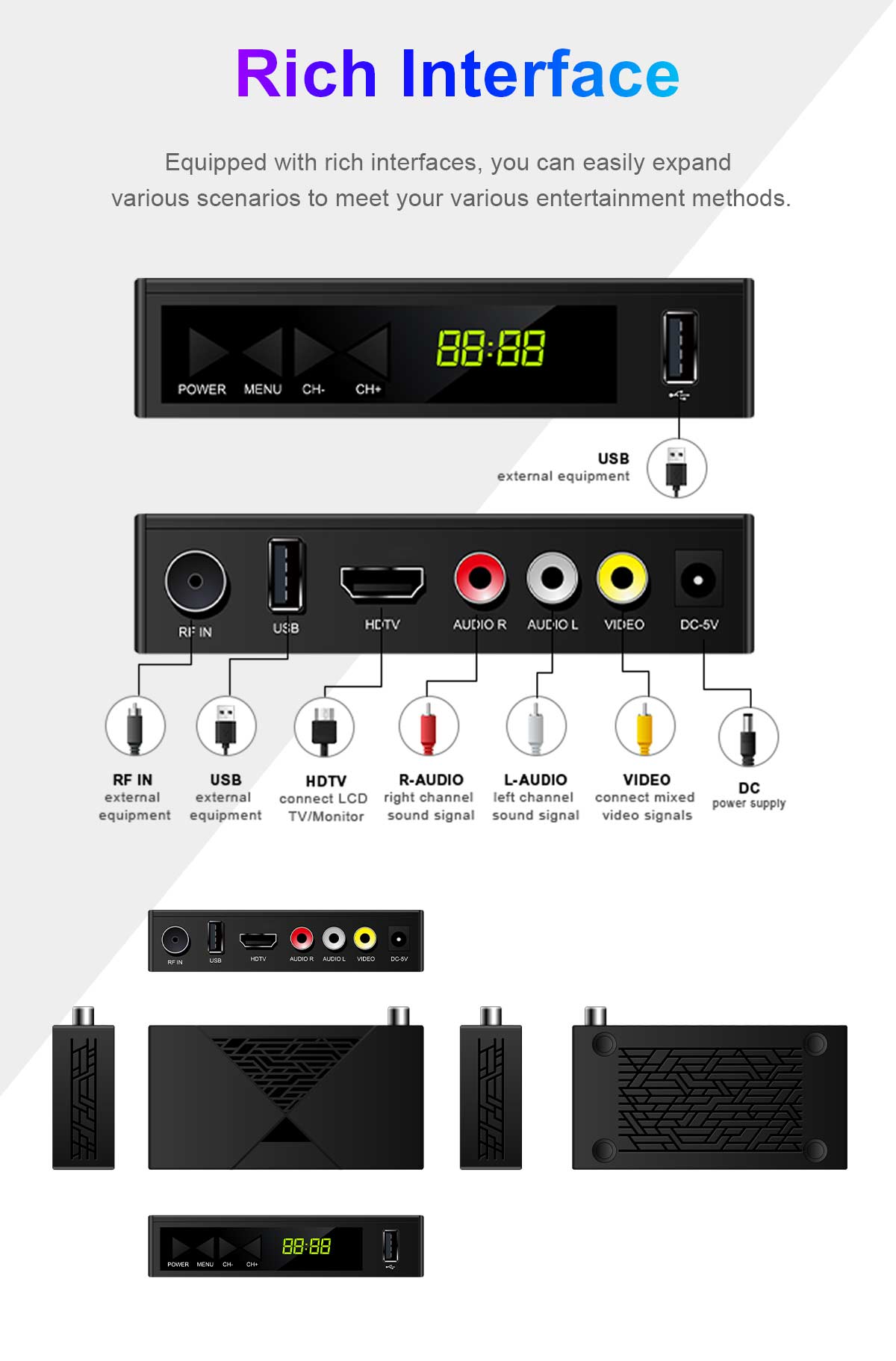 120mm Mini-9 DVB-T2 Receiver factory