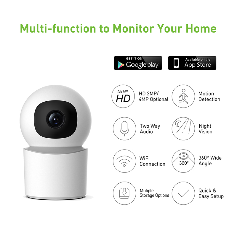 Tuya RP4 WiFi 2MP/4MP Indoor Dome PTZ IPC