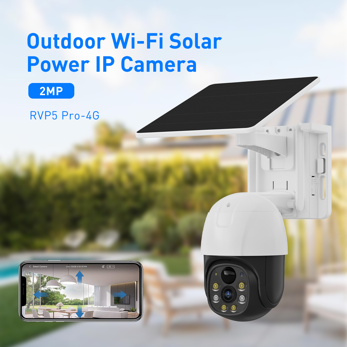 V380 RVP5 PRO 4G Solar 2MP Waterproof Outdoor IPC factory