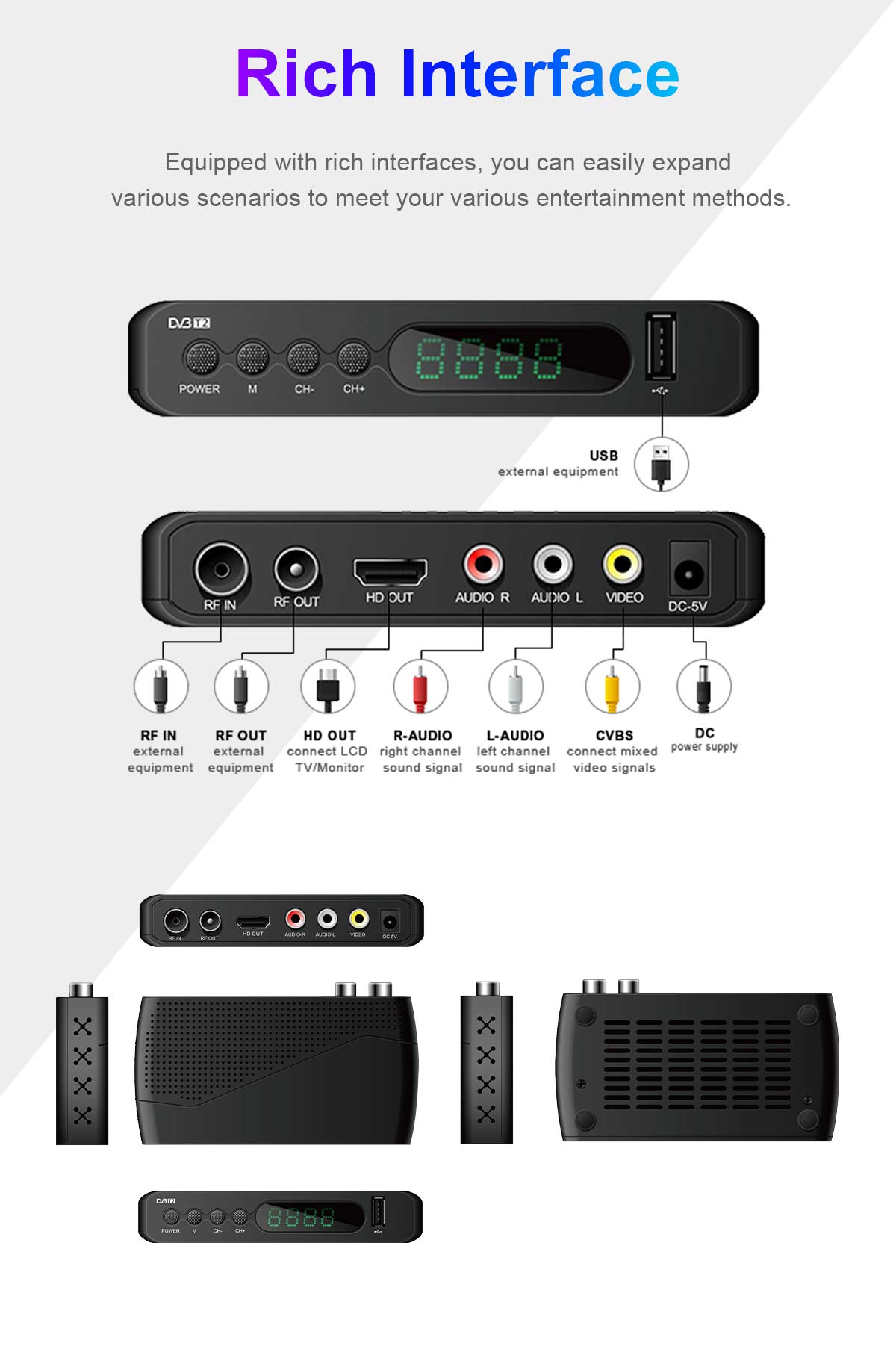120mm Mini-1 DVB-T2 Receiver manufacture