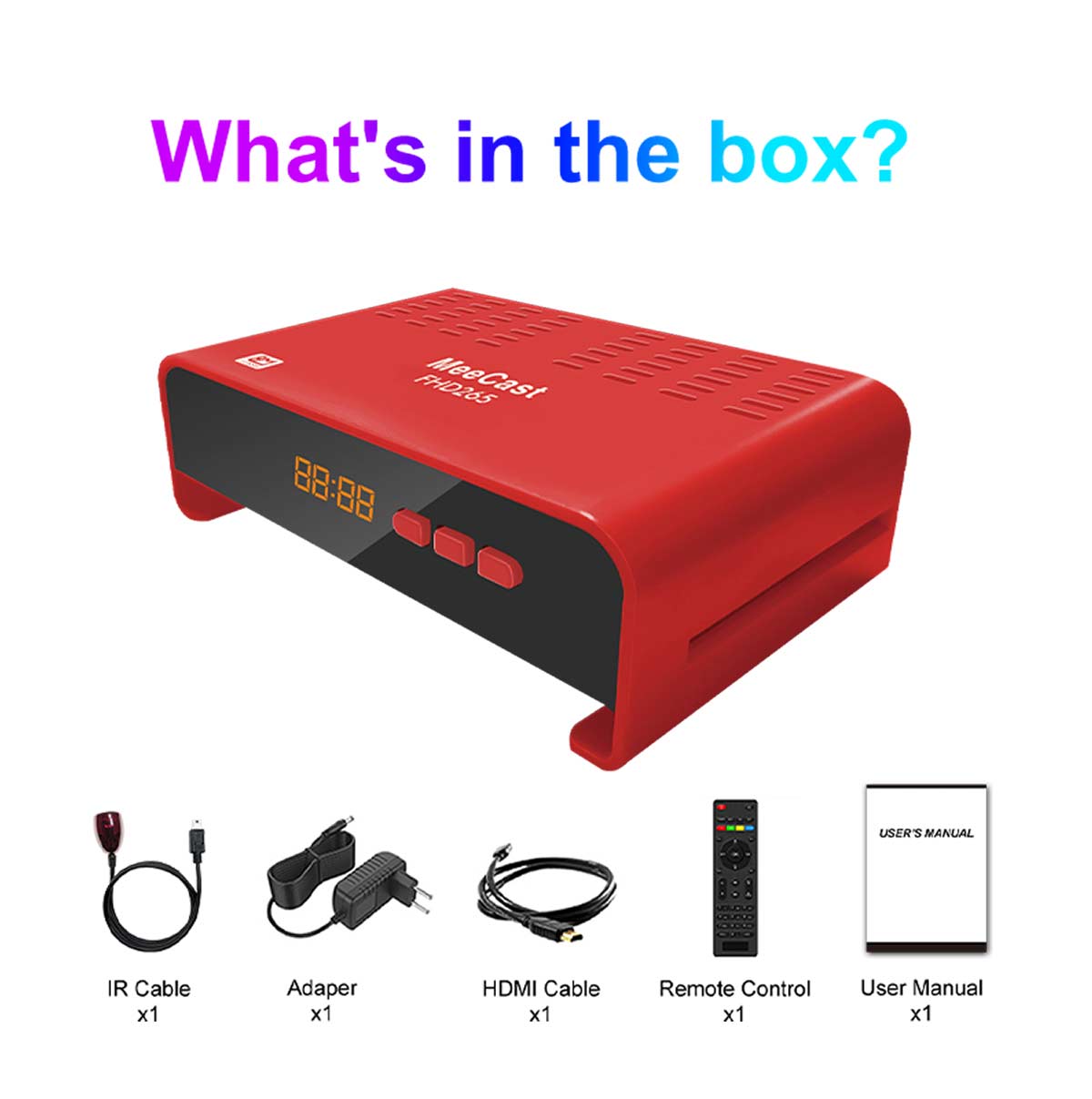 product gx6605h dvb s2 h265 satellite receiver digital tv tuner meecast wifi  tv box free to air decoder set top box350-8