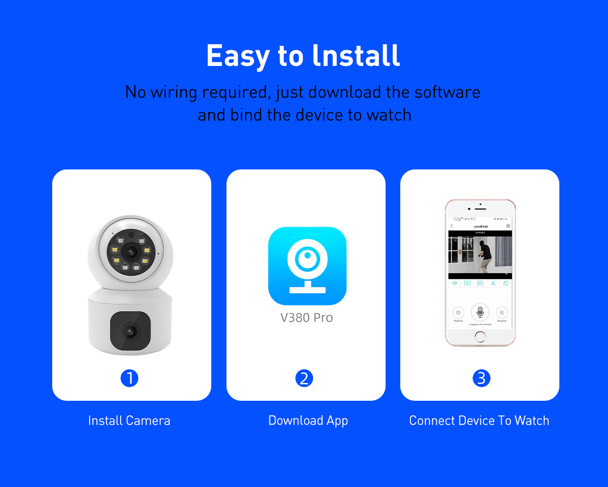 V380 RVBQ2 WiFi 2MP Indoor PTZ IPC details