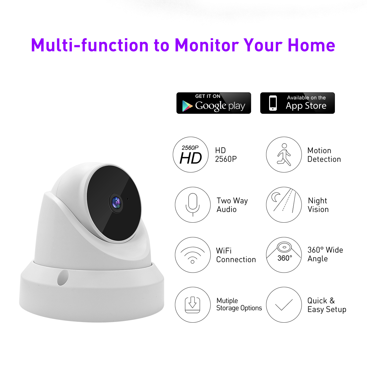 V380 RT1 WiFi 3MP Indoor Gunturret IPC details