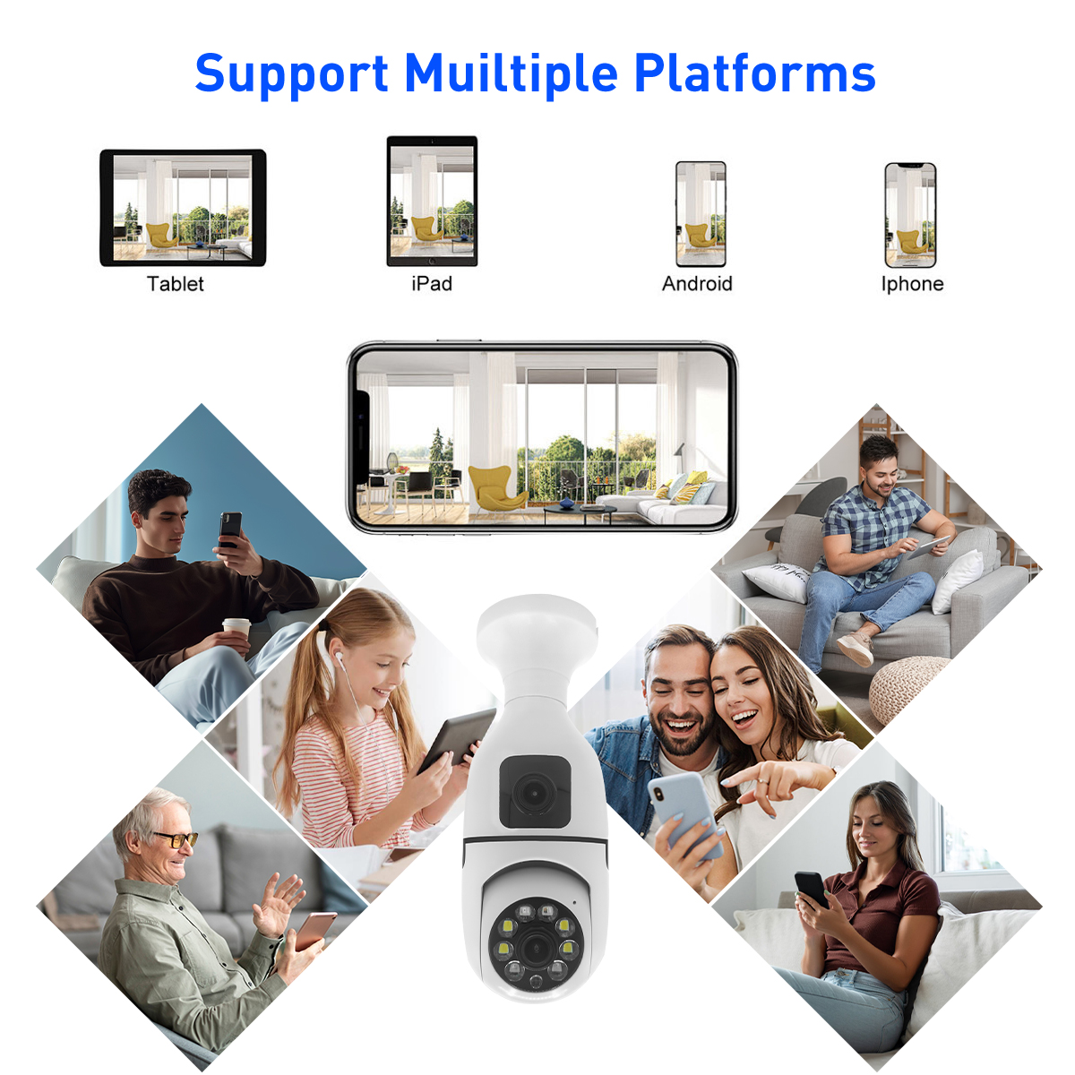 V380 RVSQ002 WiFi 2MP Bulb IPC factory