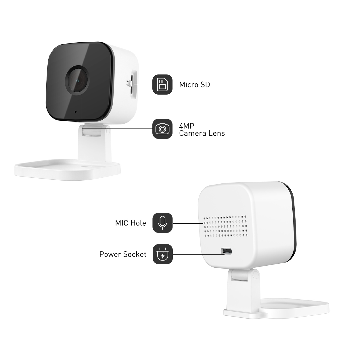 Tuya RC3 WiFi 1/2/4MP Indoor Fixed Cube IPC factory