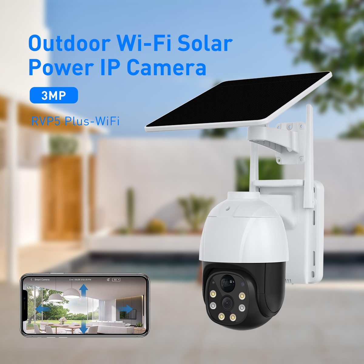 V380 RVP5 Plus WiFi Solar 2MP Waterproof Outdoor IPC factory