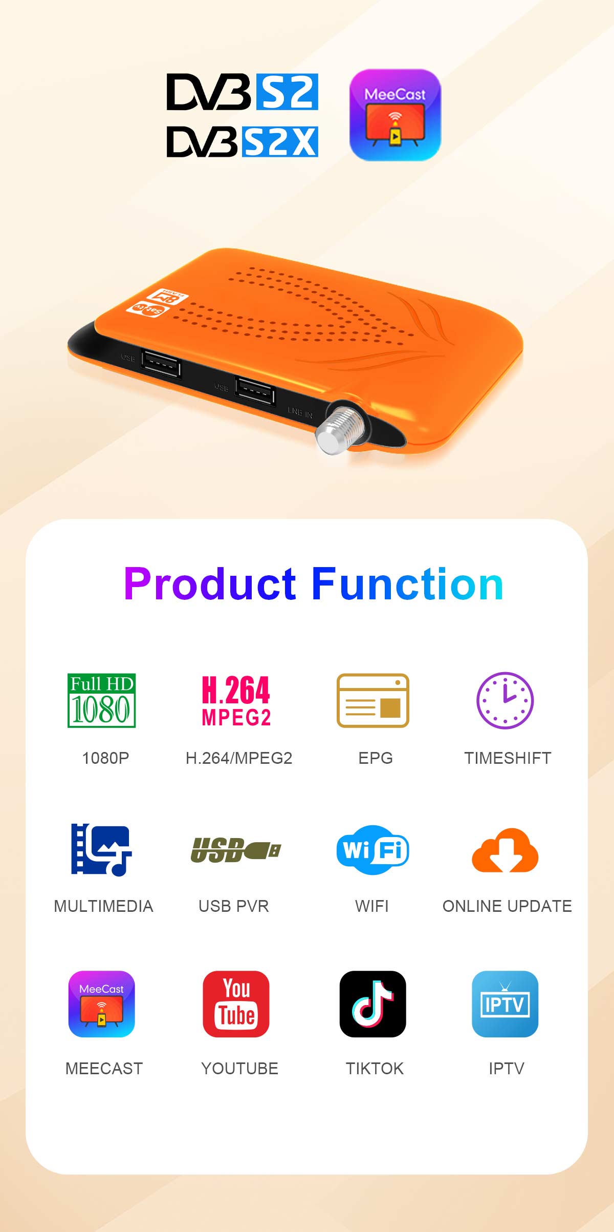 Mini-3 120mm Mini DVB-S2 Receiver factory