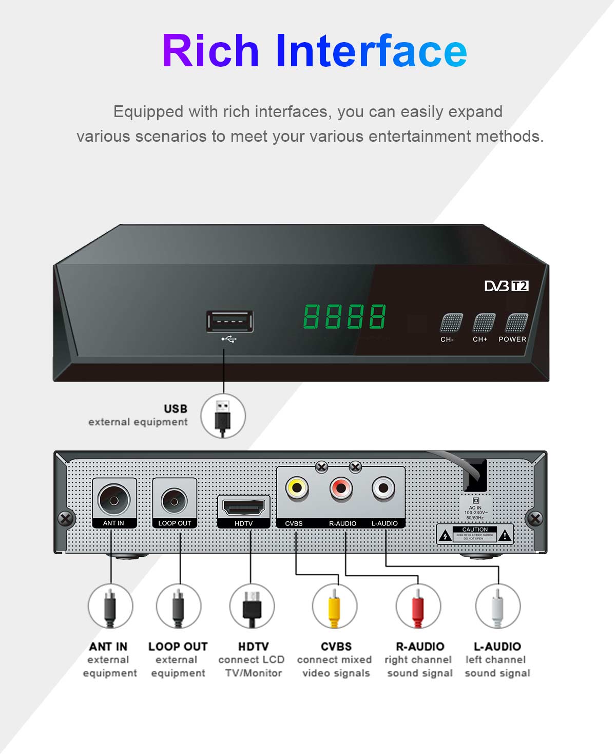 132mm Metal-1 DVB-T2 Receiver factory