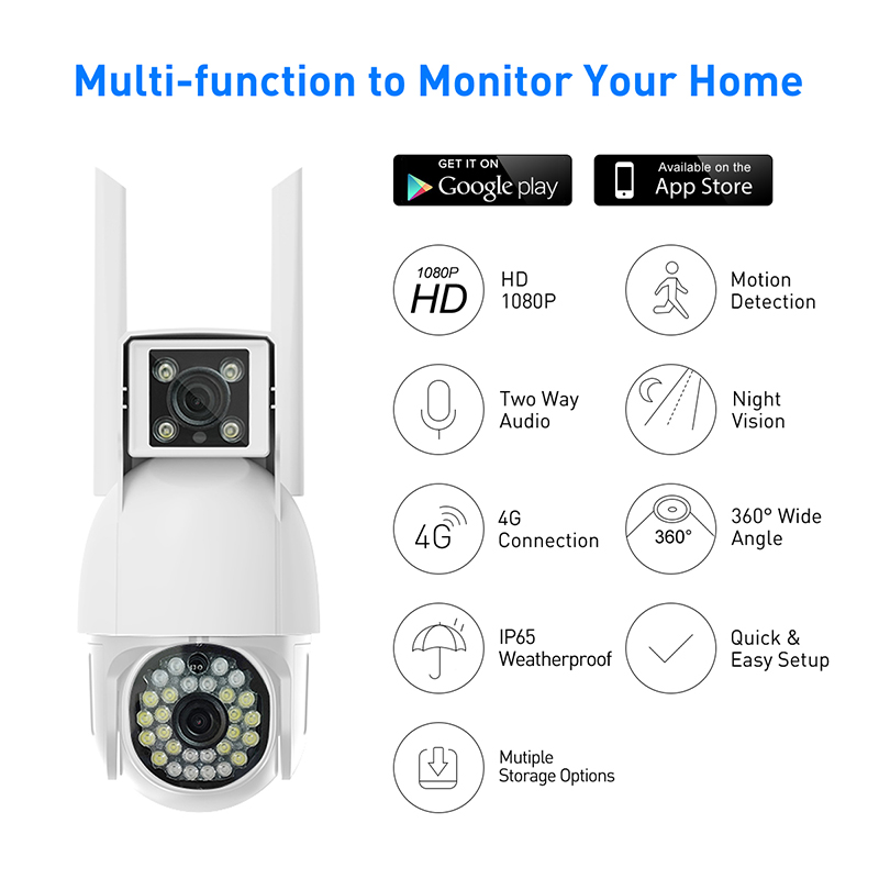 V380 RV4-4G WiFi 2MP Outdoor IPC