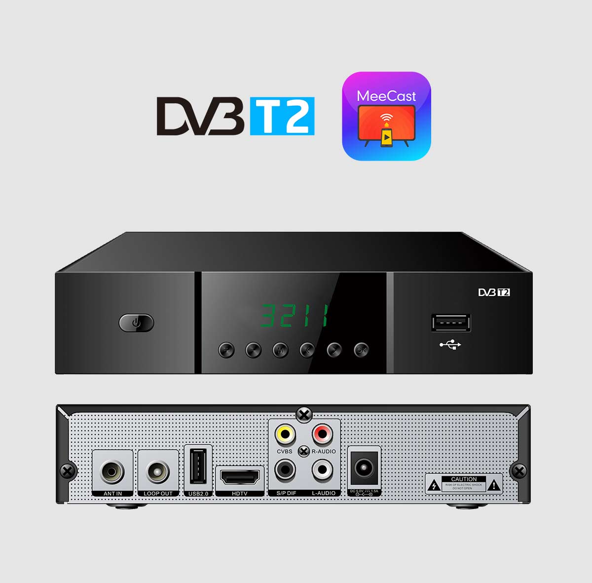 168mm Metal-1 DVB-T2 Receiver details