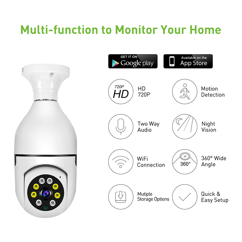 V380 RL3A WiFi 1MP Bulb IPC