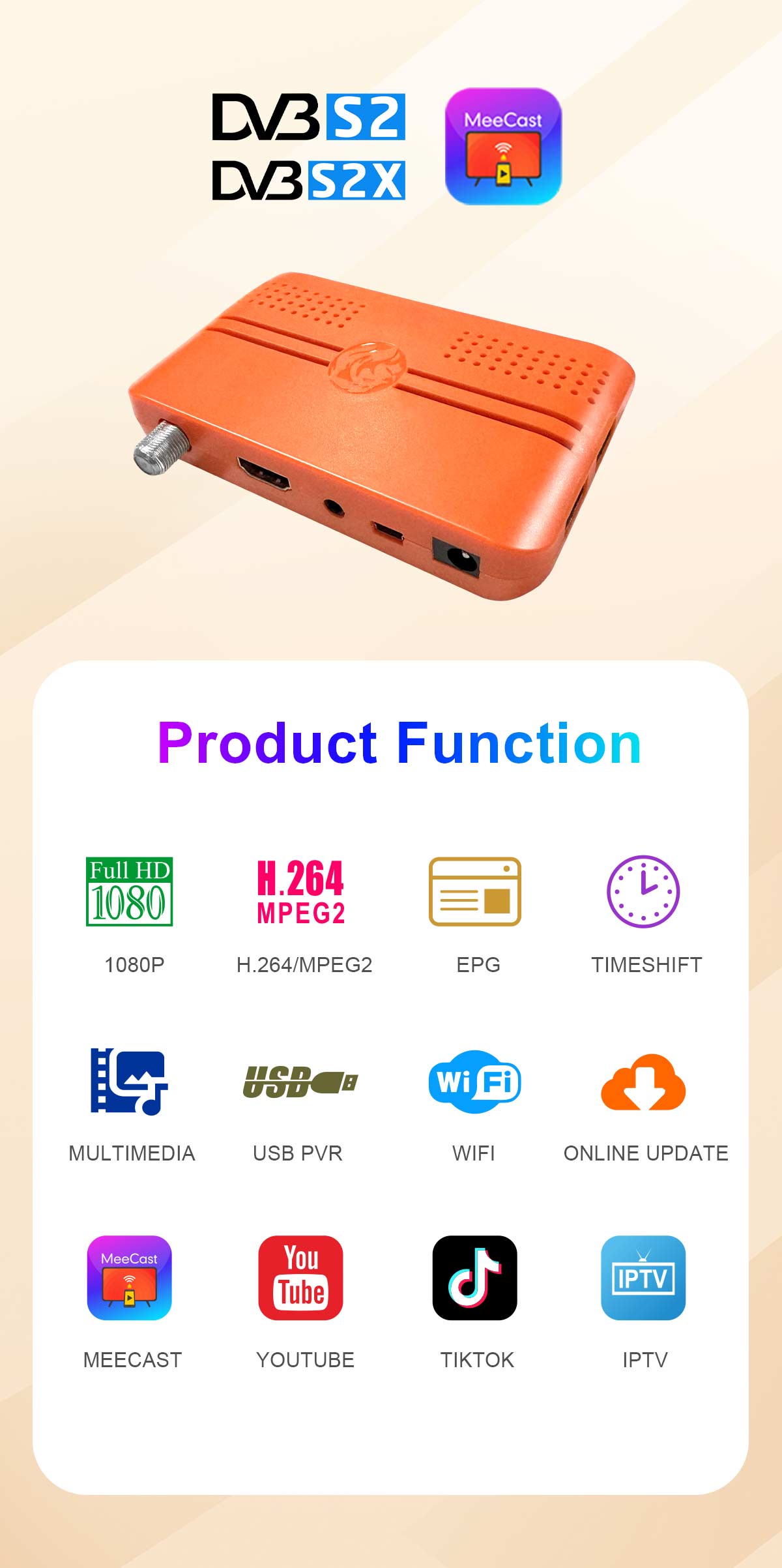 Mini-4 120mm Mini DVB-S2 Receiver manufacture