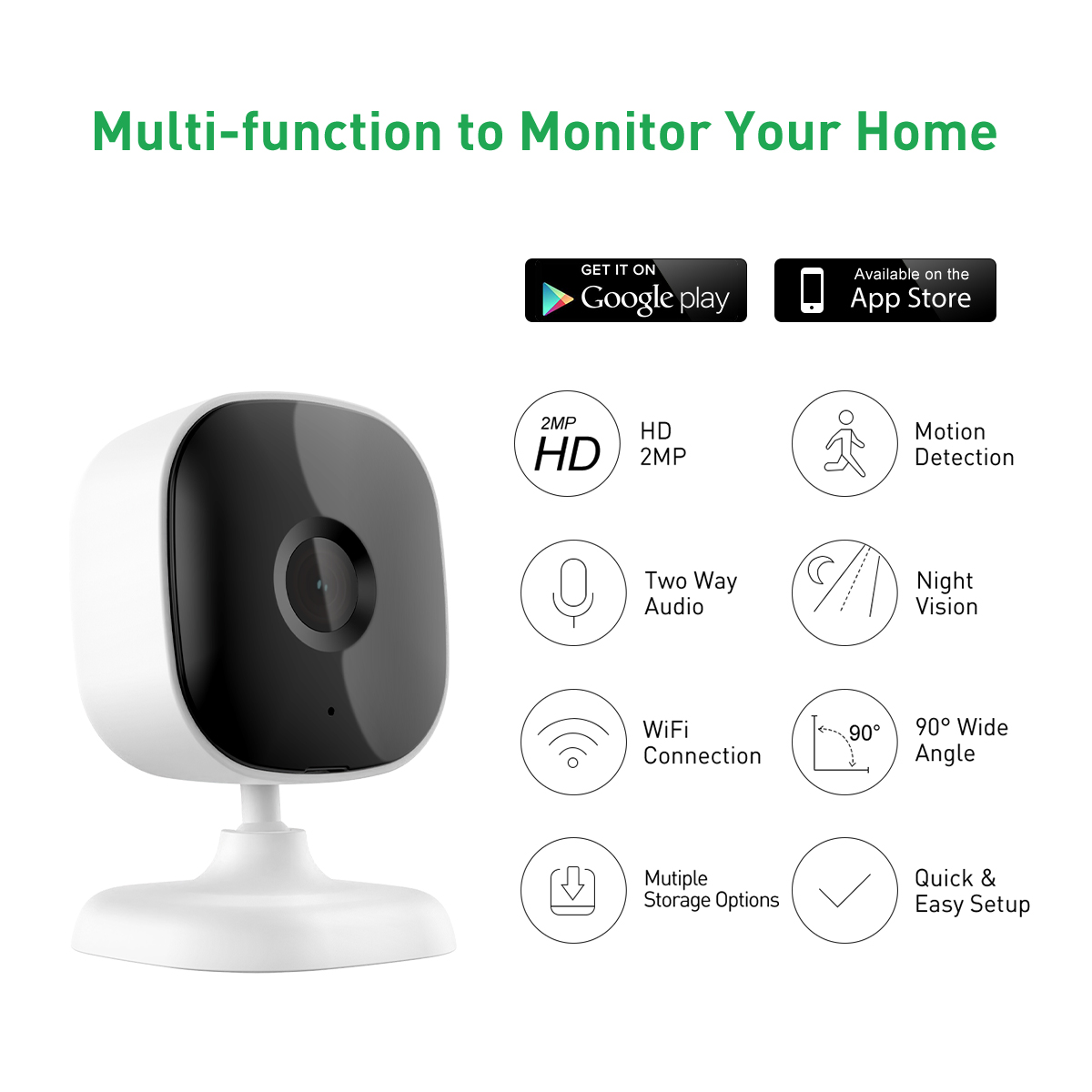Tuya RC1 WiFi 1/2/4MP Indoor Fixed Cube IPC supplier