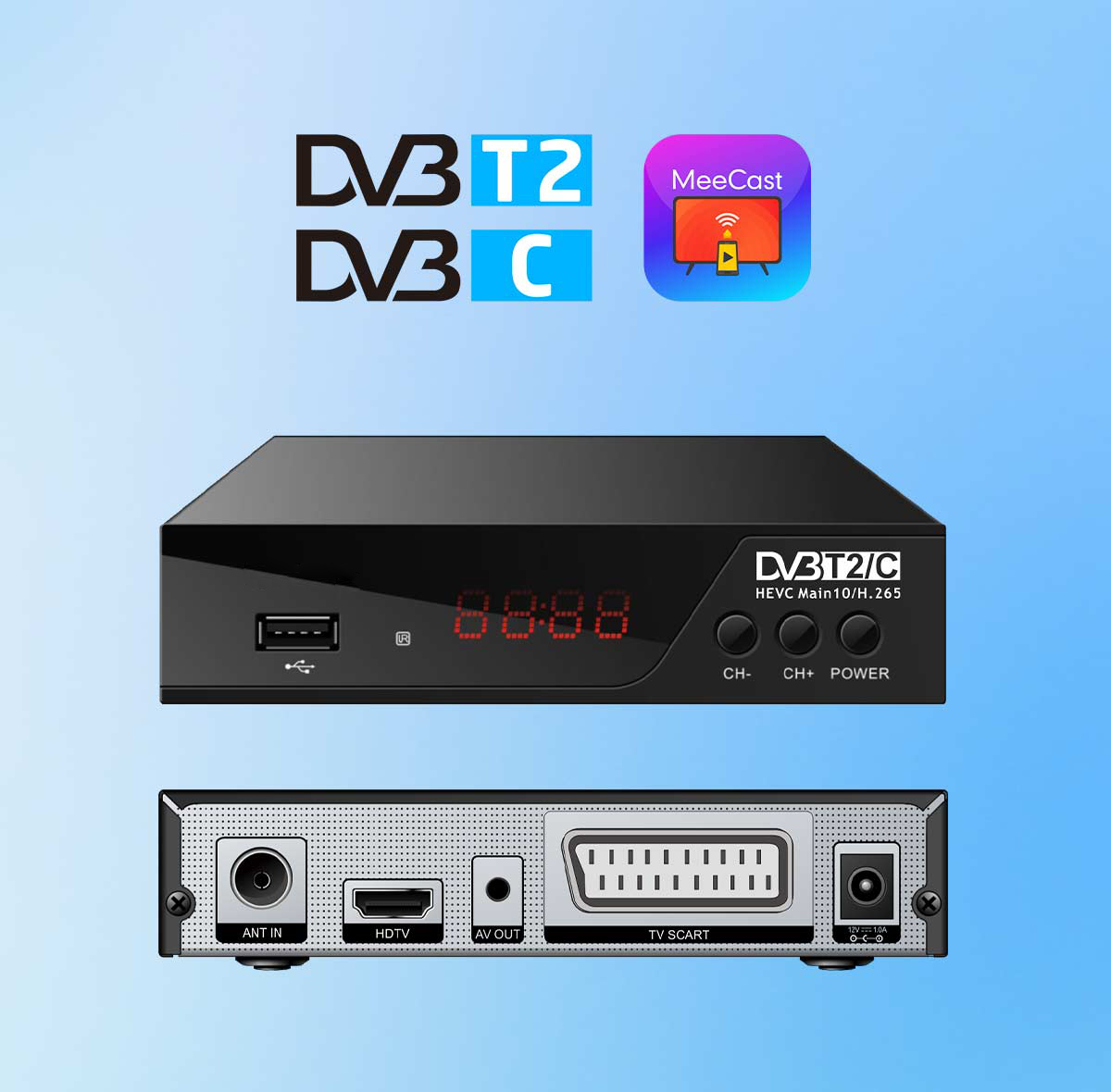 HEVC European DVB-T2 Receiver details