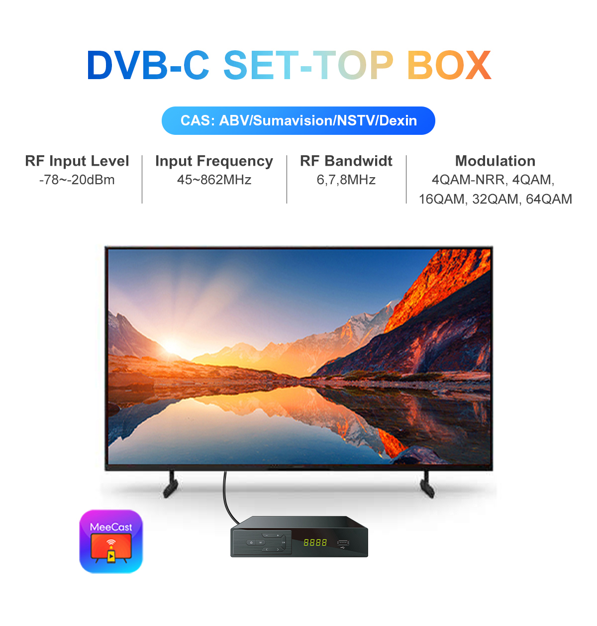 Metal-1 168mm DVB-C Cardless Receiver supplier