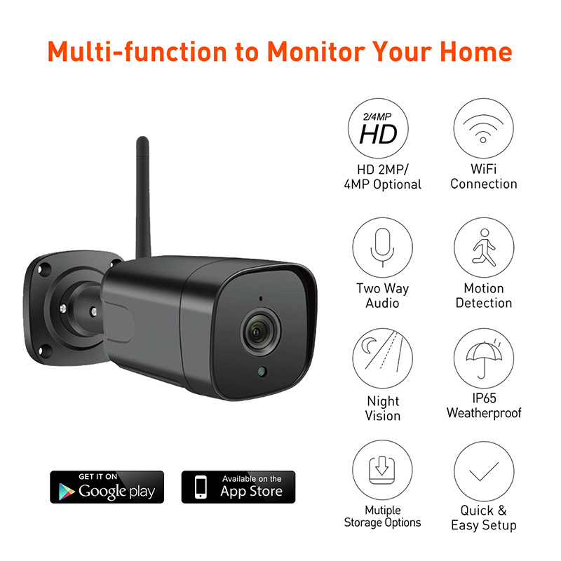 Tuya RB1 WiFi 2MP/4MP Outdoor Waterproof Bullet IPC