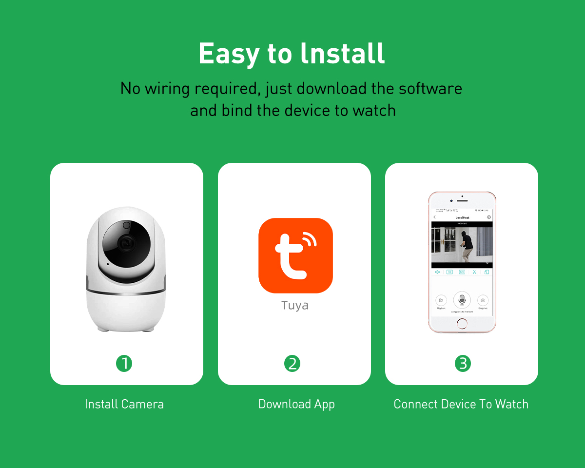 Tuya RP3 WiFi 2MP/4MP Indoor Dome PTZ IPC factory