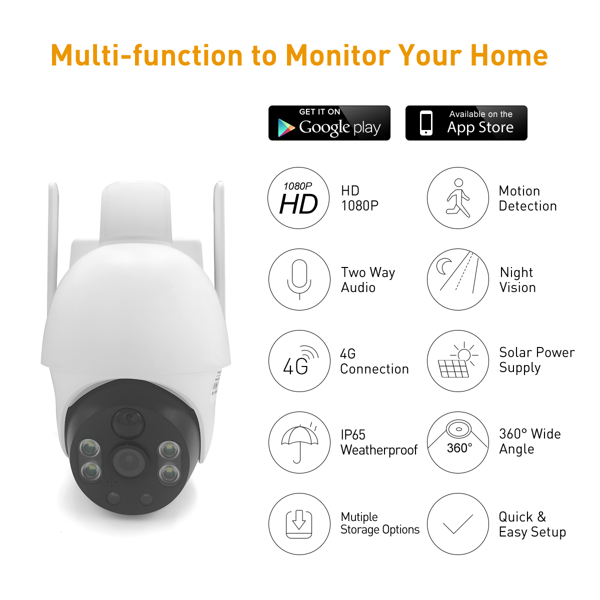 V380 RVP15M AOV 4G Solar 2MP Waterproof Outdoor IPC details