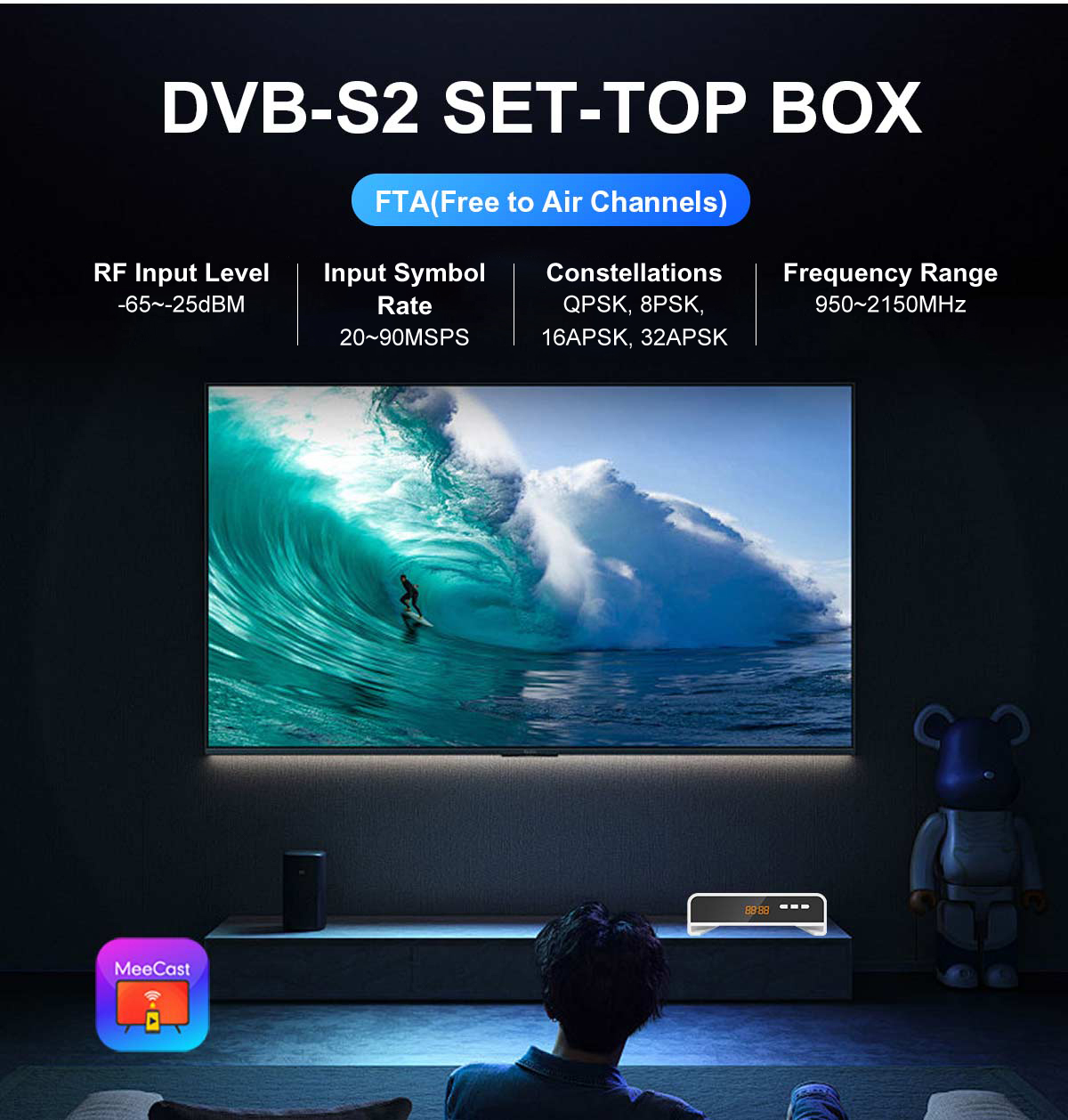 Mini-11 120mm Mini DVB-S2 Receiver supplier