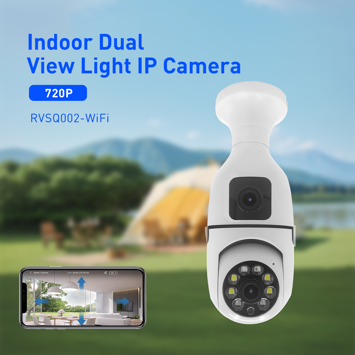 V380 RVSQ002 WiFi 2MP Bulb IPC supplier