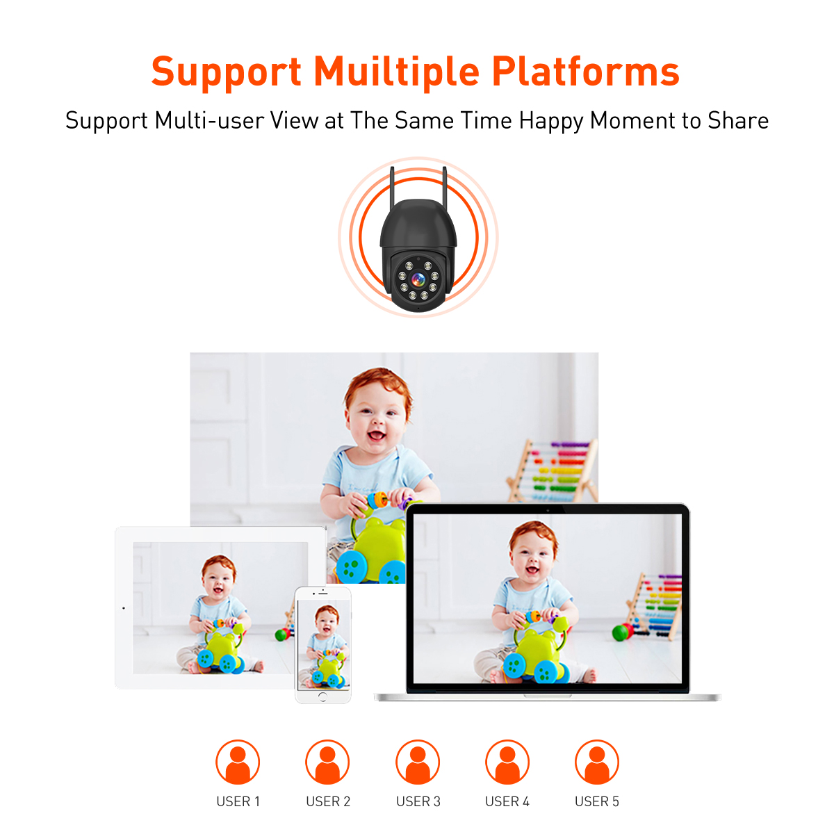 Tuya RQ4 WiFi 2MP/4MP Outdoor Wateproof Dome PTZ IPC factory