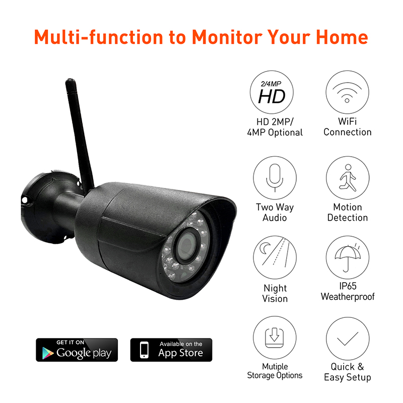 Tuya RB2 WiFi 2MP/4MP Outdoor Waterproof Bullet IPC