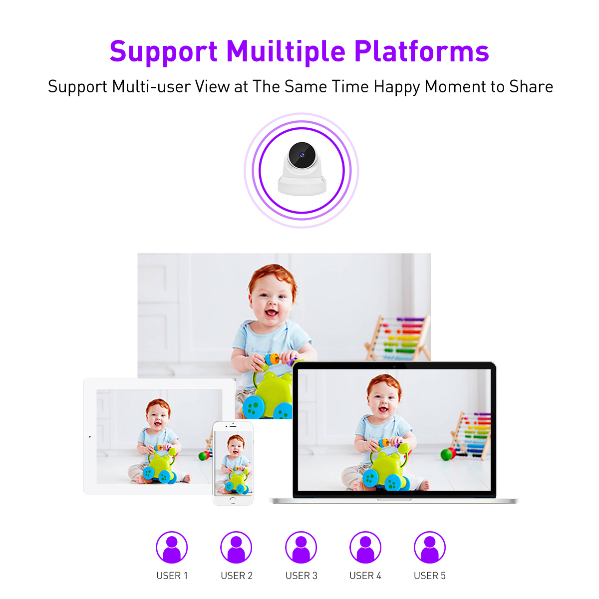 V380 RT1 WiFi 3MP Indoor Gunturret IPC factory