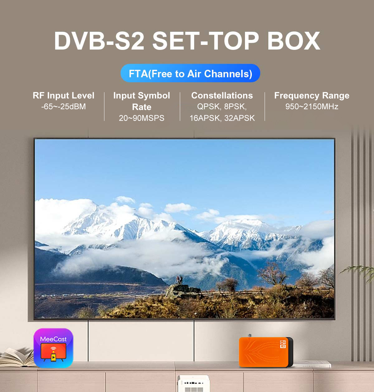 Mini-5 120mm Mini DVB-S2 Receiver supplier