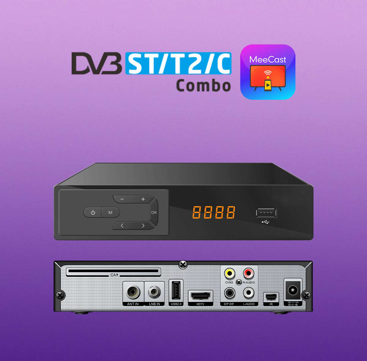 H.264 DVB-S2/T2/C Combo Receiver manufacture