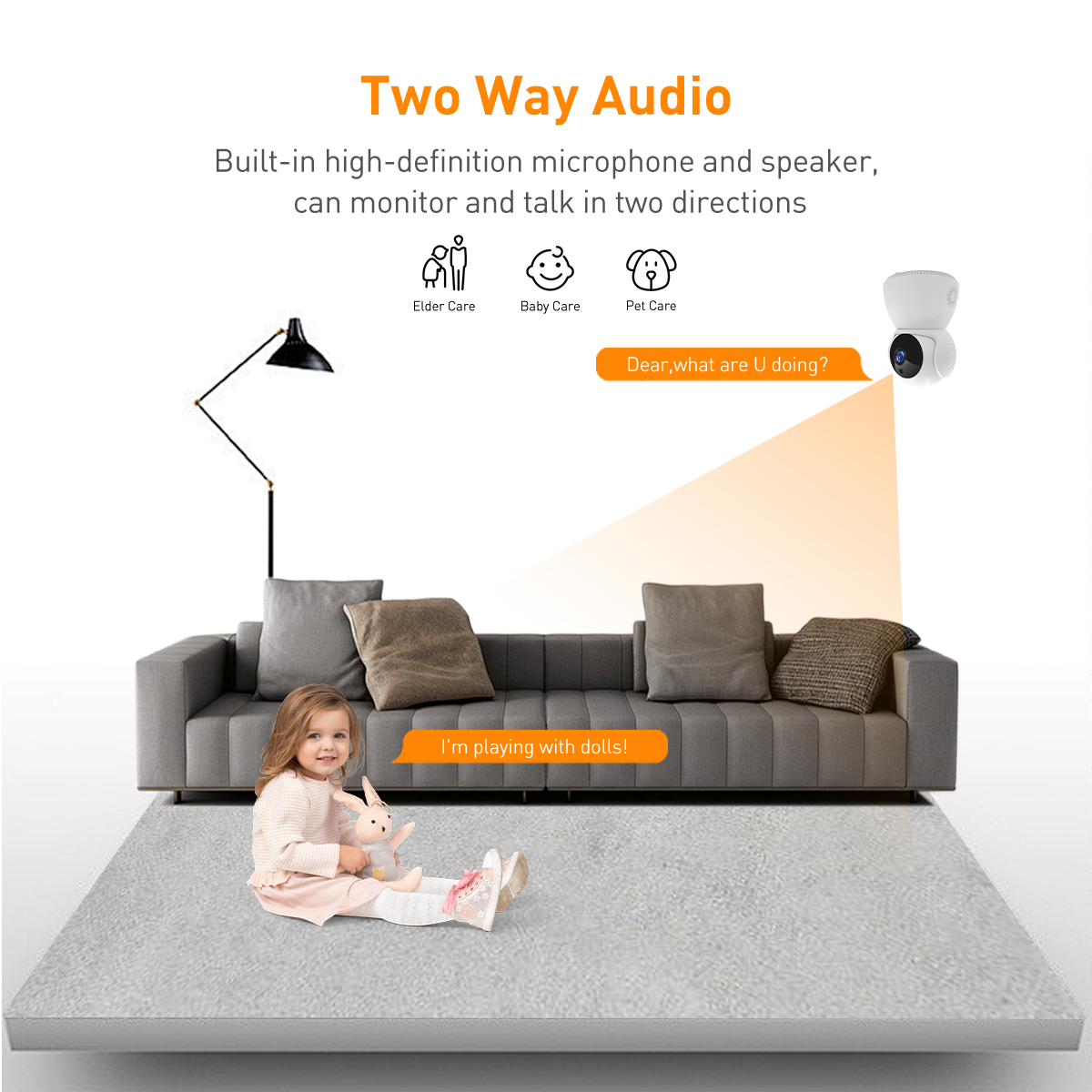 V380 RP15 WiFi/LAN 4MP Indoor PTZ IPC factory