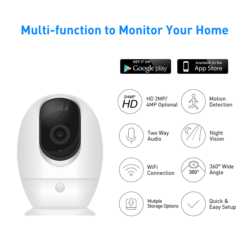 Tuya RP6 WiFi 2MP/4MP Indoor Dome PTZ IPC