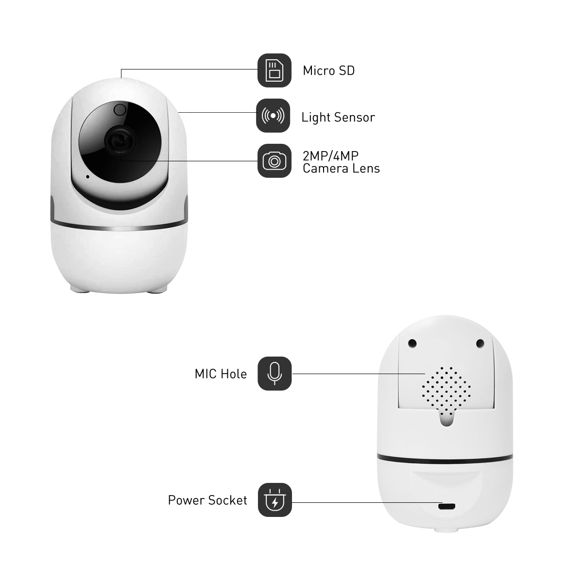 Tuya RP3 WiFi 2MP/4MP Indoor Dome PTZ IPC manufacture