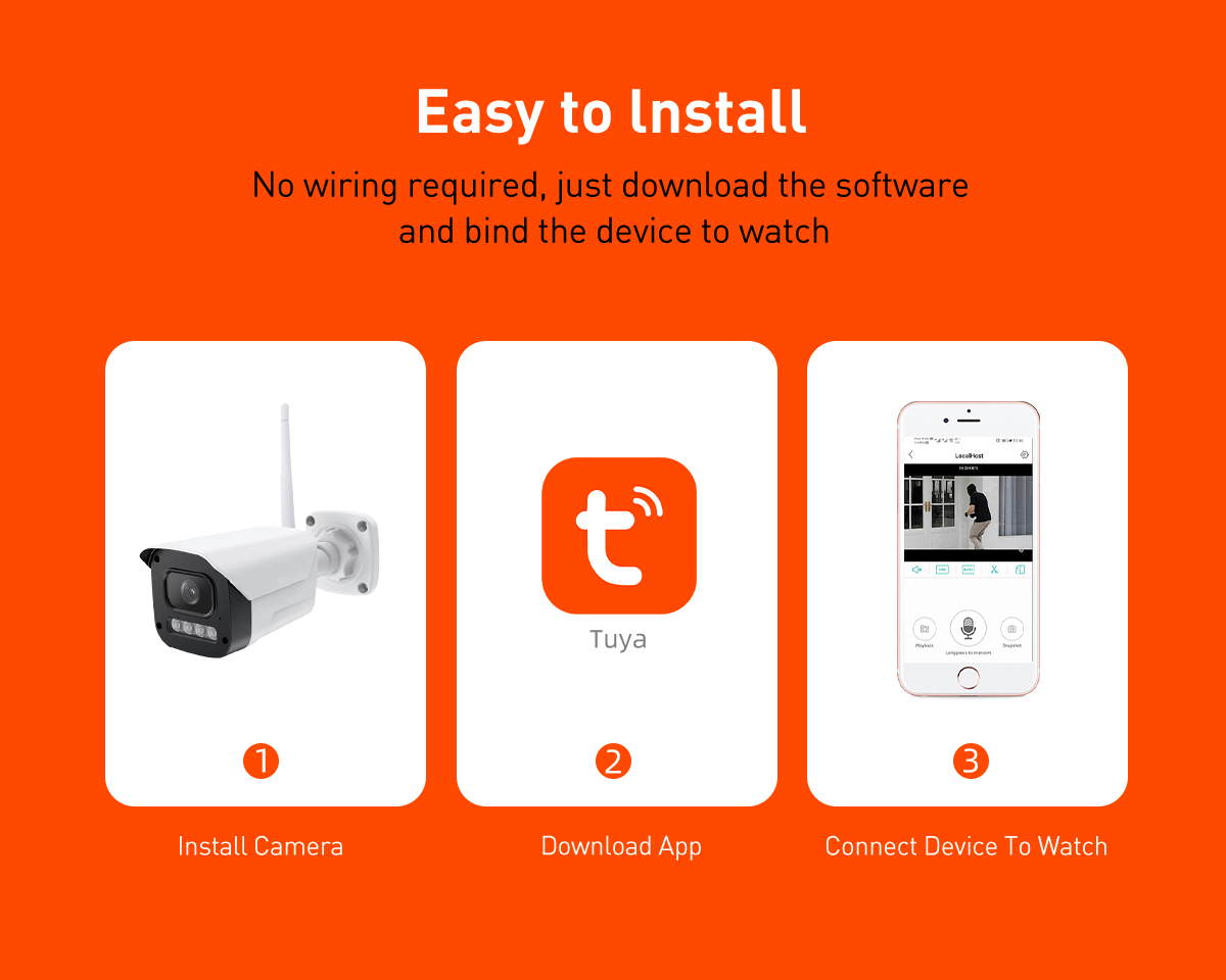 Tuya RB3 WiFi 2MP Outdoor Waterproof Bullet IPC details